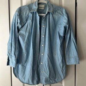 J.Crew blue chambray button down shirt